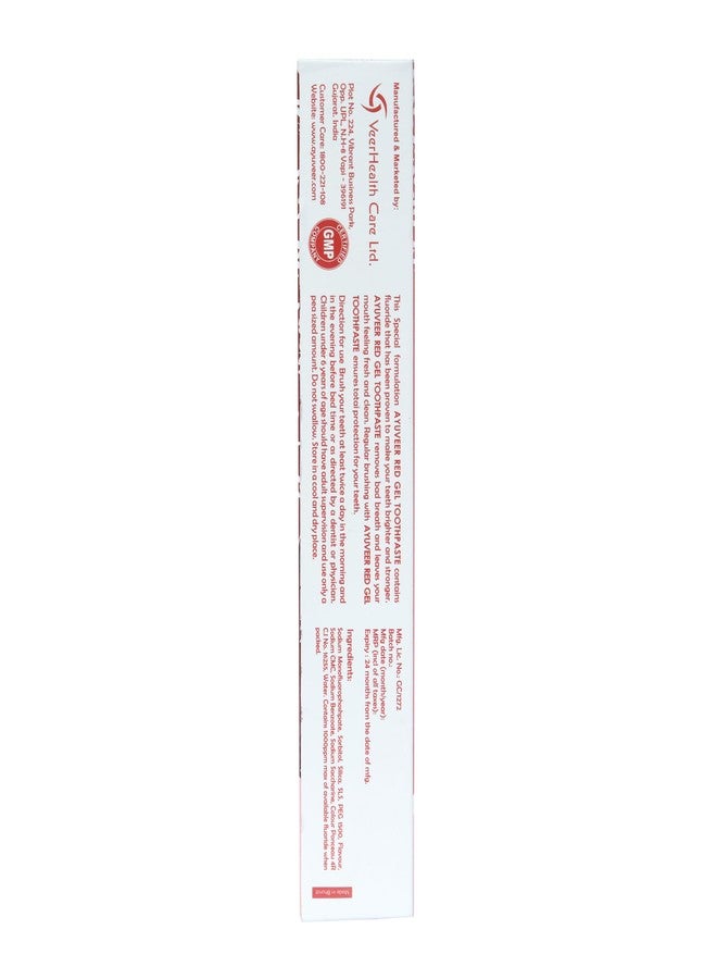 Ayuveer Red Gel Toothpaste, Keeps Teeth Strong, Healthy & Fresh, 100 G | Pack of 4 - Image 4